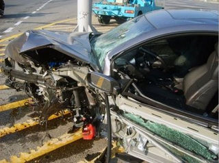 Illustration for article titled First Hyundai Genesis Coupe Crash Caught In Korea